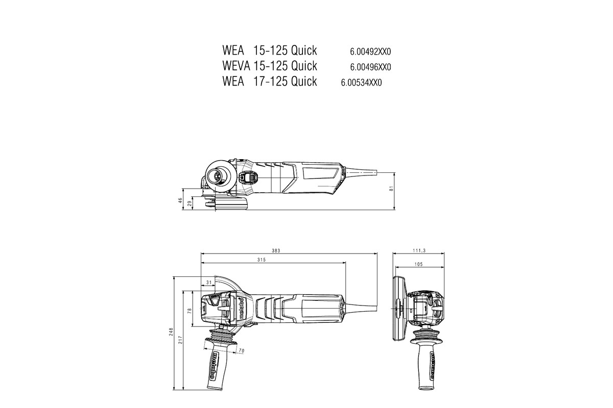 WEVA 15-125 Quick Smerigliatrice angolare - immagine 8