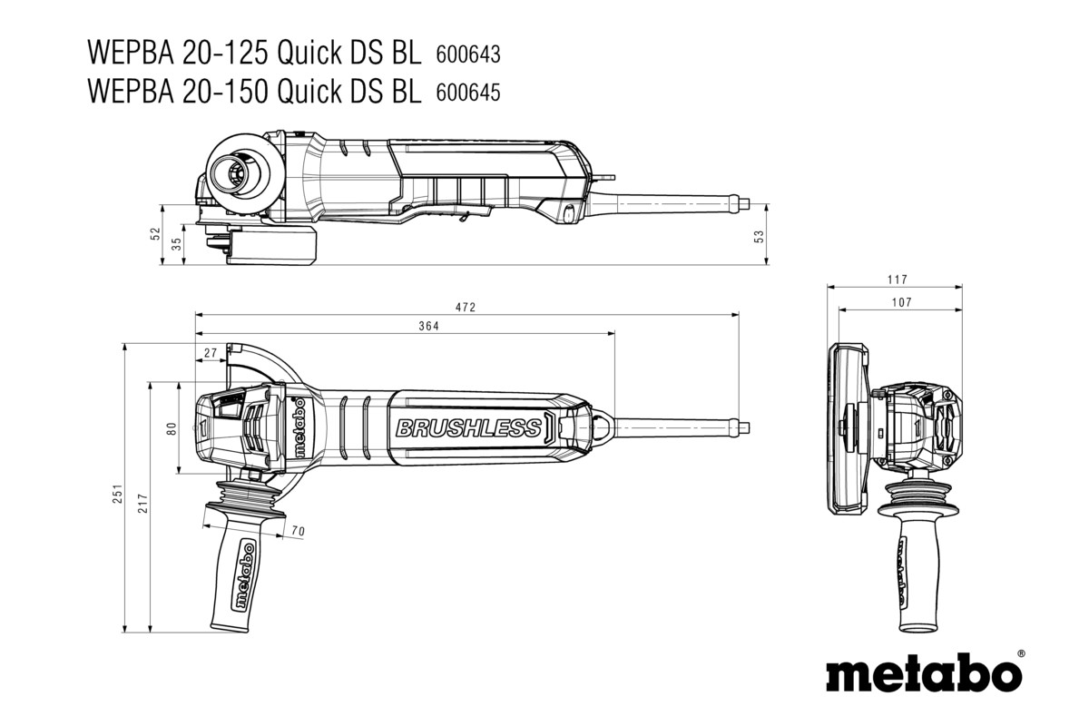 WEPBA 20-150 Quick DS BL Smerigliatrice angolare - immagine 16