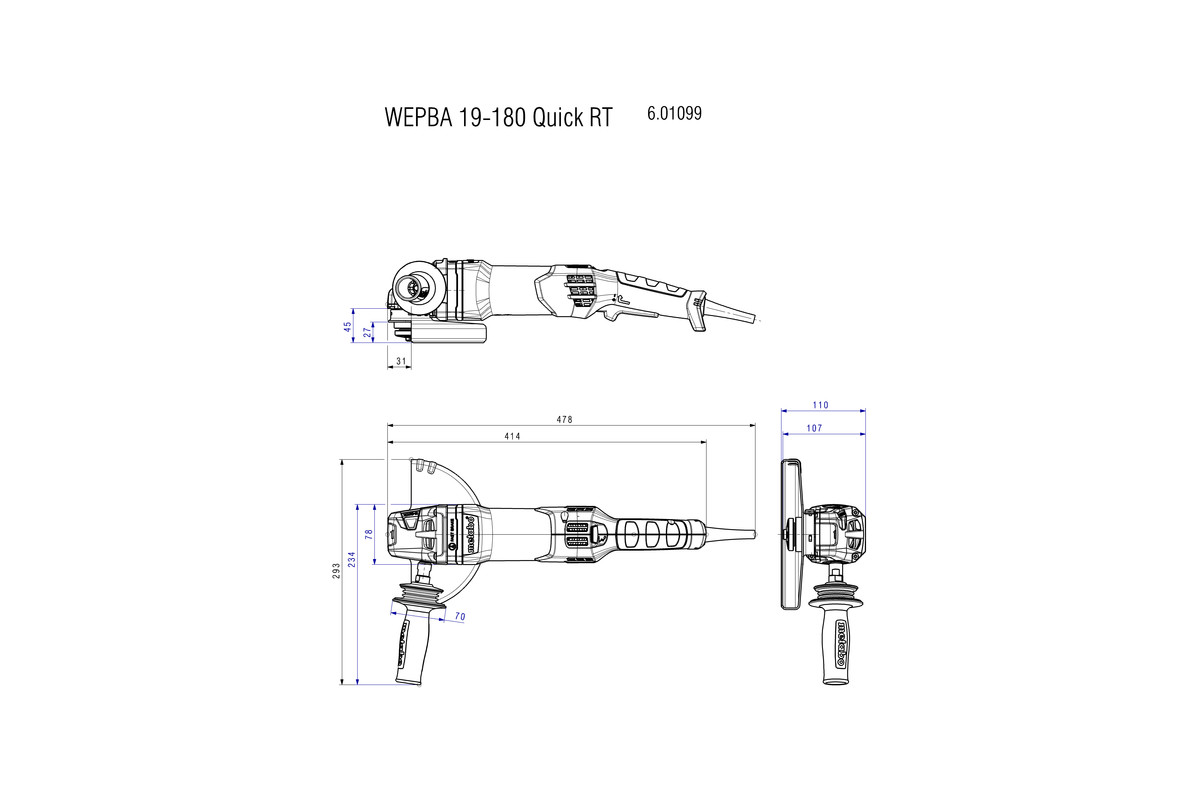 WEPBA 19-180 Quick RT Smerigliatrice angolare - immagine 8