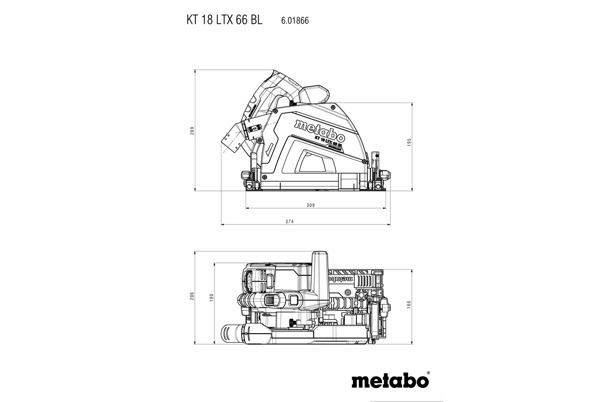 KT 18 LTX 66 BL Sega circolare a immersione a batteria - immagine 15