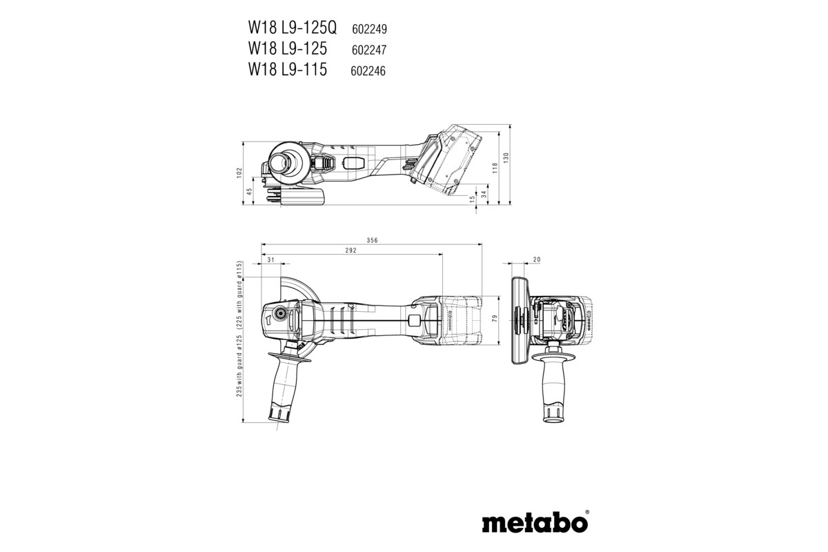 W 18 L 9-125 Smerigliatrice angolare e a batteria - immagine 9