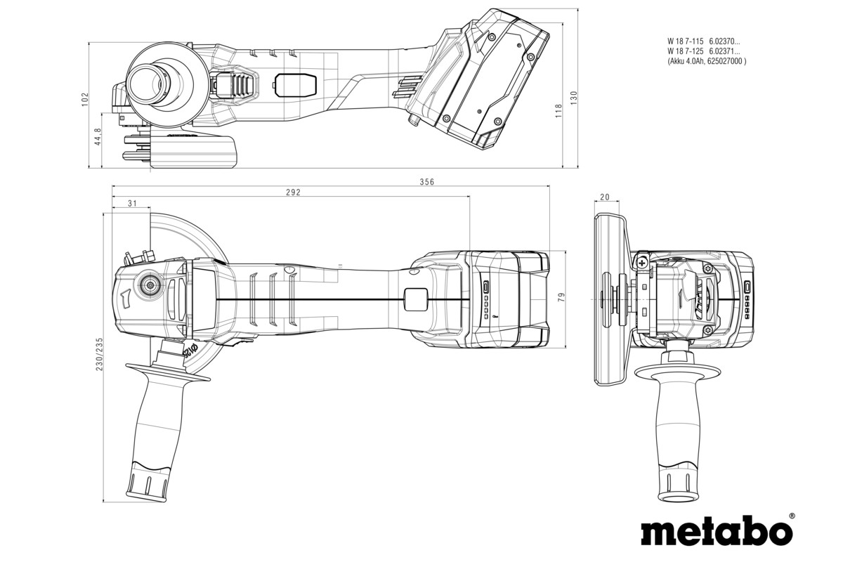 W 18 7-125 Smerigliatrice angolare e a batteria - immagine 6