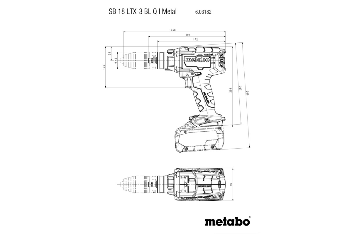 SB 18 LTX-3 BL Q I Metal Trapano-avvitatore a percussione a batteria - immagine 4