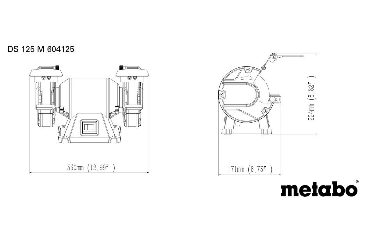 DS 125 M Smerigliatrice doppia da banco - immagine 4