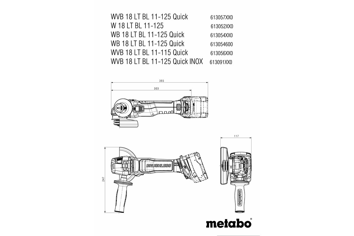 WB 18 LT BL 11-125 Quick Smerigliatrice angolare e a batteria - immagine 10