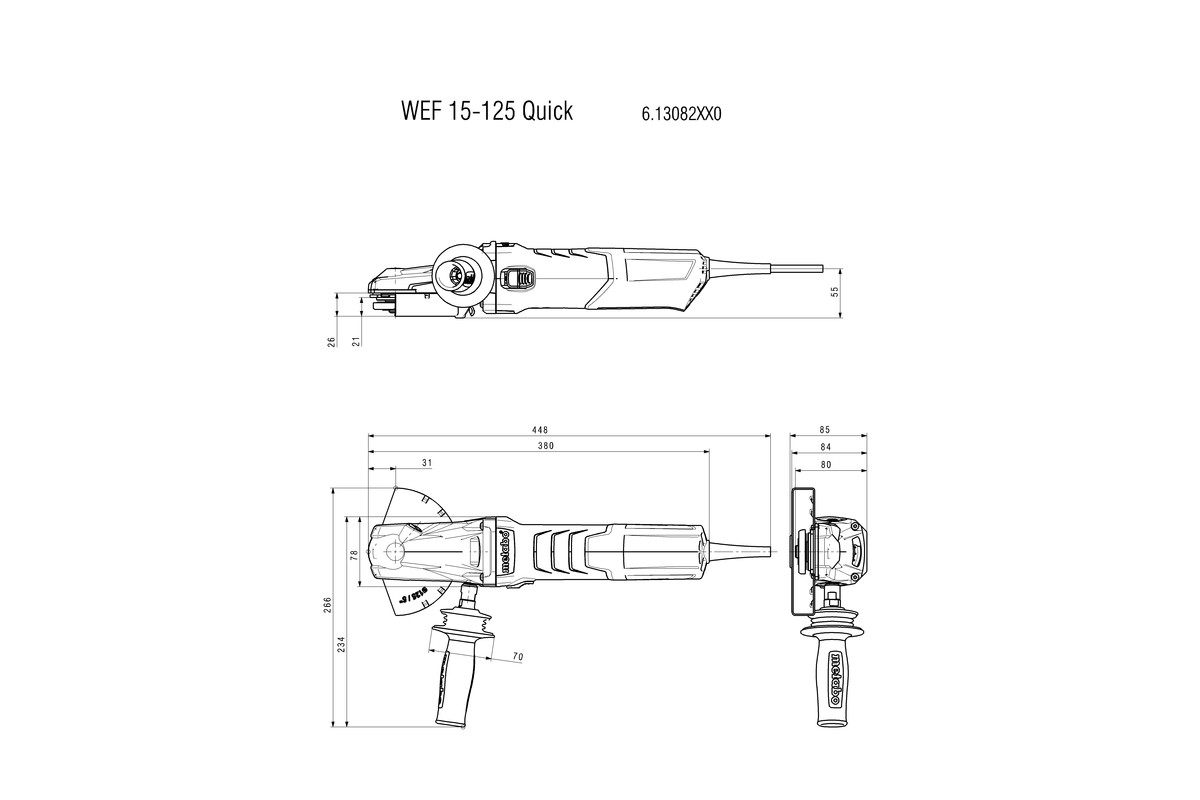 WEF 15-125 Quick Smerigliatrice angolare a testa ribassata - immagine 2