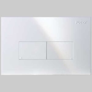 PLACCA DI COMANDO ECO LINEA DOPPIO TASTO - BIANCA