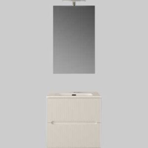 BASE SOSPESA MODERNA BIANCO OPACO CM.80