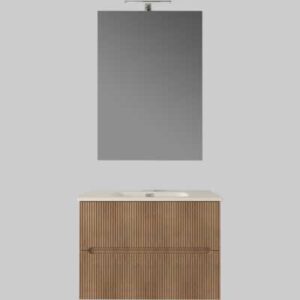 BASE SOSPESA MODERNA ROVERE TABACCO CM.100