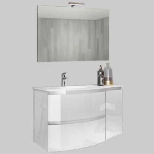 ARMONIA 104 B - Base sospesa dx bianco lucido