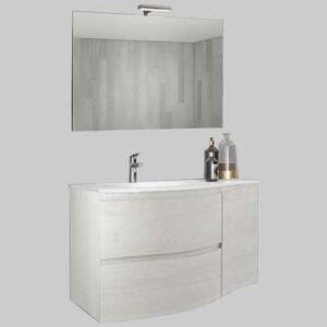 ARMONIA 104 L - Base sospesa dx legno nordico