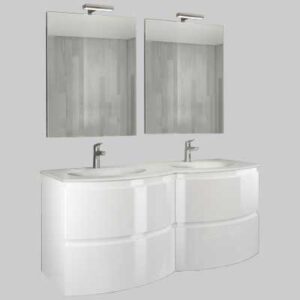 ARMONIA 140 B - Doppia base bianco lucido