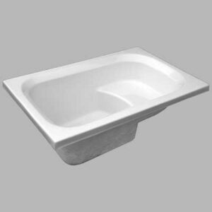 VASCA RETTANGOLARE CRISTINA CON SEDUTA - 120x70