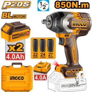AVVITATORE AD IMPULSI 850Nm CON 2 BATTERIE E VALIGETTA