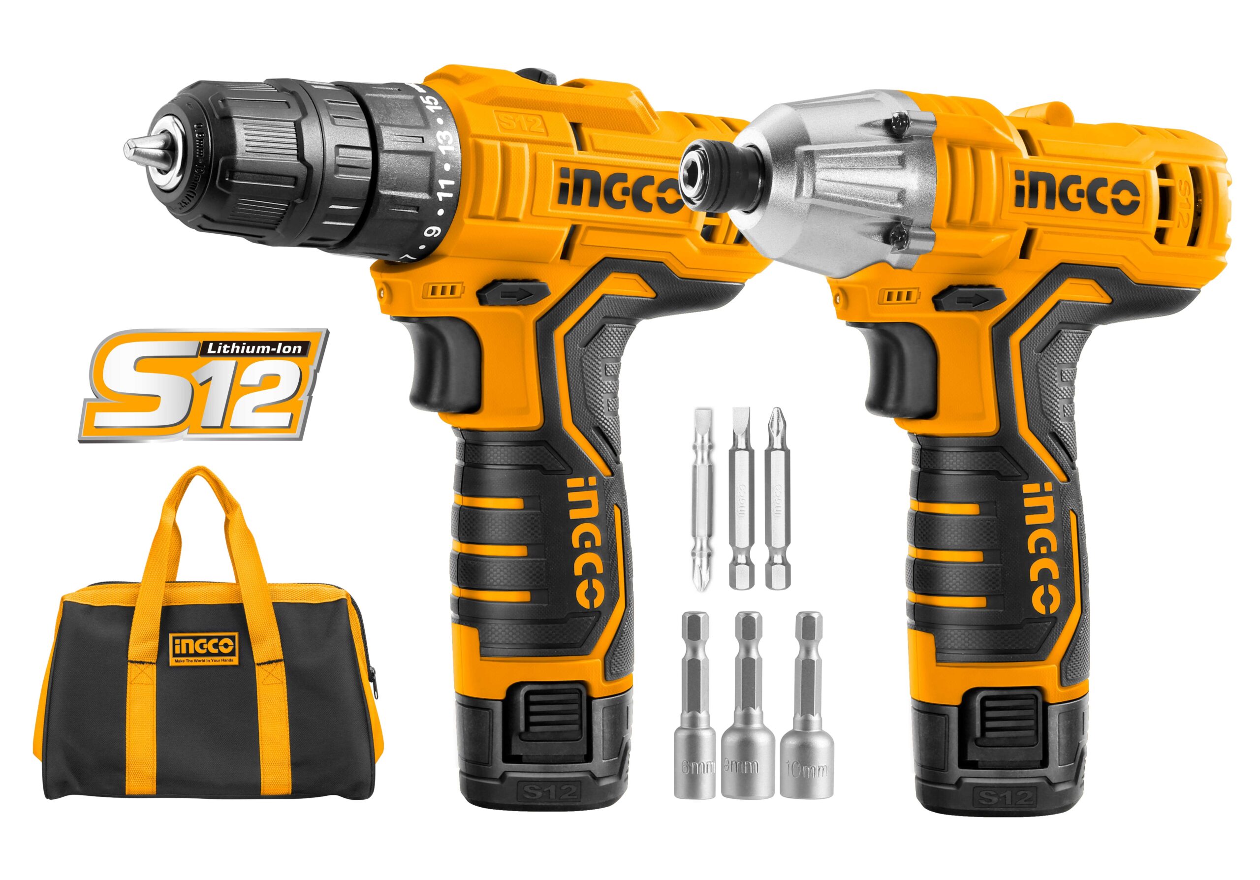 SET CON TRAPANO + AVVITATORE BATTENTE 12V