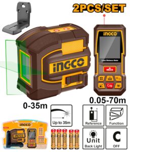 KIT LIVELLA LASER HLL156601 + METRO LASER HLDD0708 0,05-70M