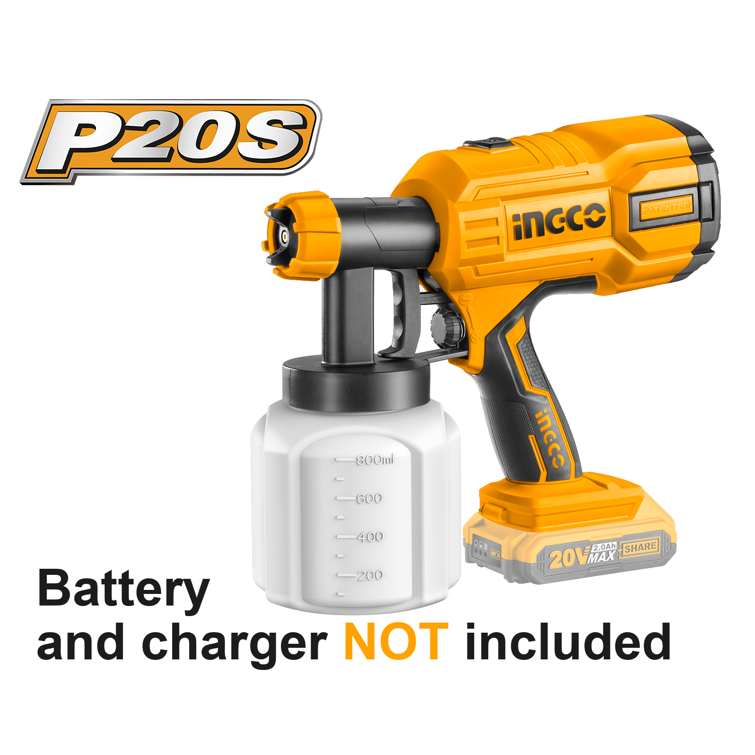 AEROGRAFO A BATTERIA AL LITIO 20V - NUDO