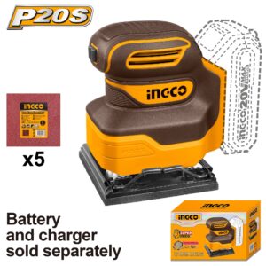 LEVIGATRICE A BATTERIA 20V CON 5 CARTE ABRASIVE